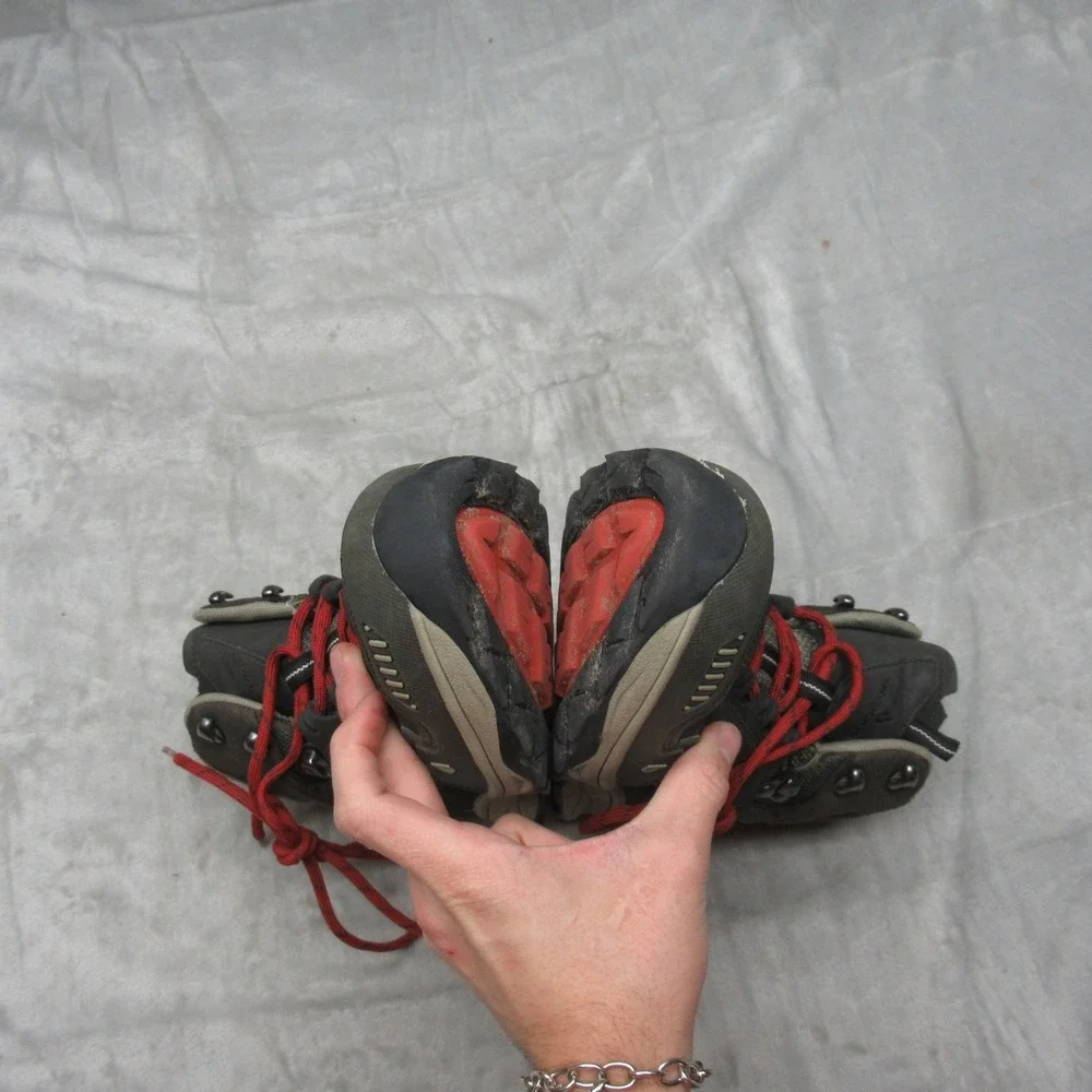 Vasque Kids‎ Hiking Boots 5 Brown Waterproof Red Laces Trail Trekking Breeze AT
